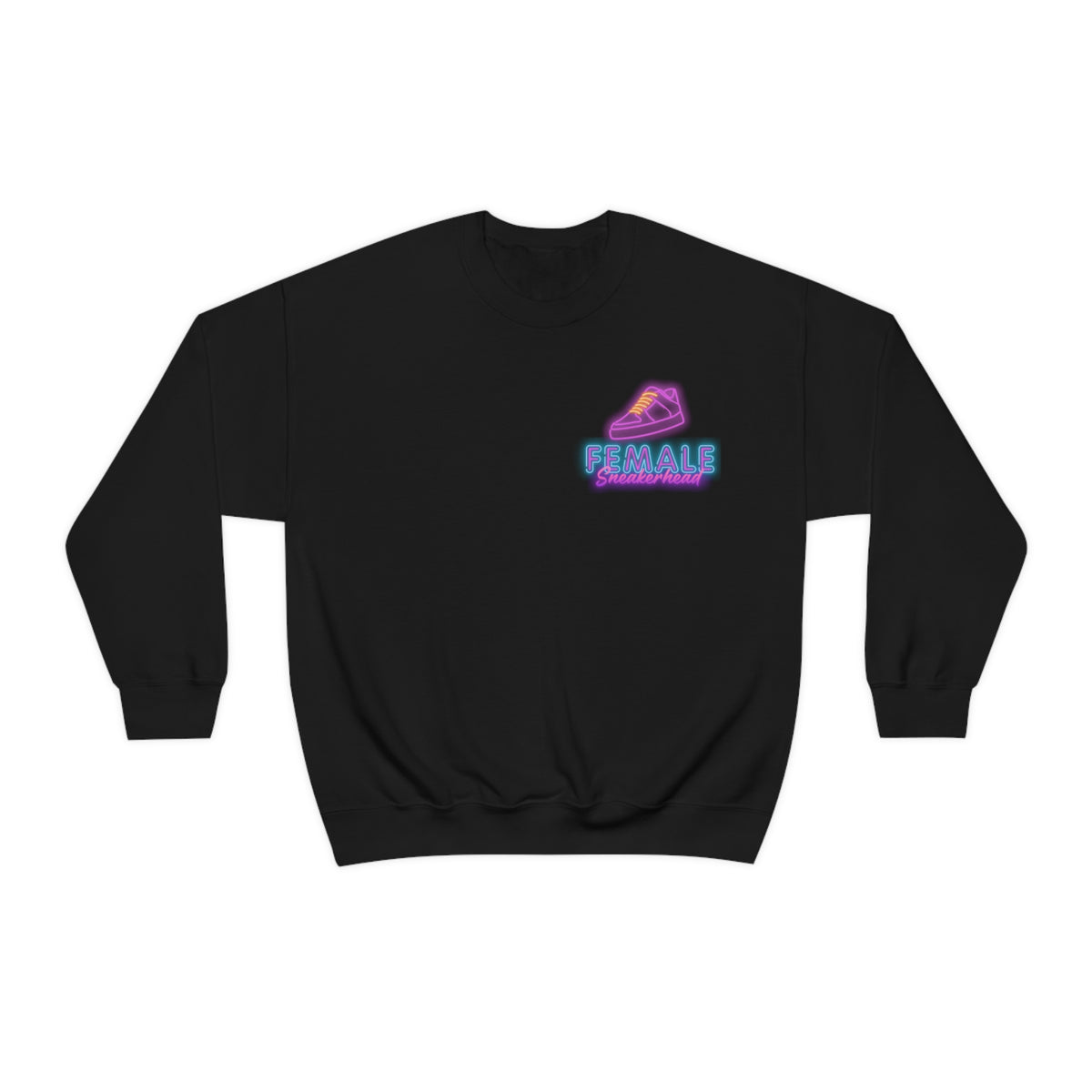 Female Sneakerhead Unisex Crewneck Sweatshirt In Purple Logo
