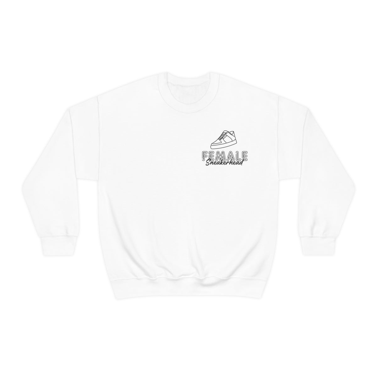 Female Sneakerhead Unisex Crewneck Sweatshirt In Black Logo
