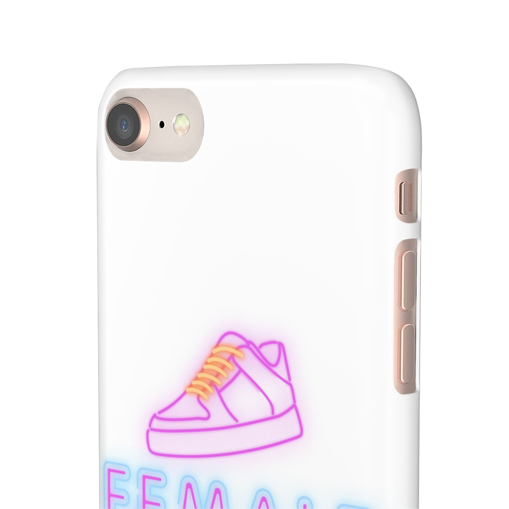 Female Sneakerhead Snap Phone Cases In White