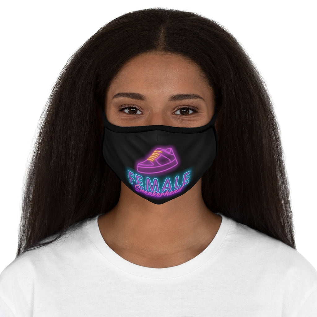 Female Sneakerhead Fitted Face Mask In Black